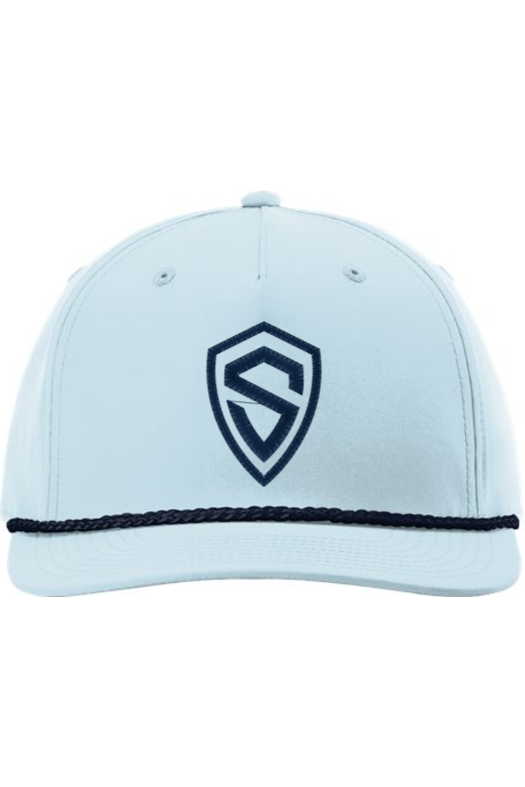 Sting Shield 5 Panel Rope Cap | Hat | Soft Blue/Navy