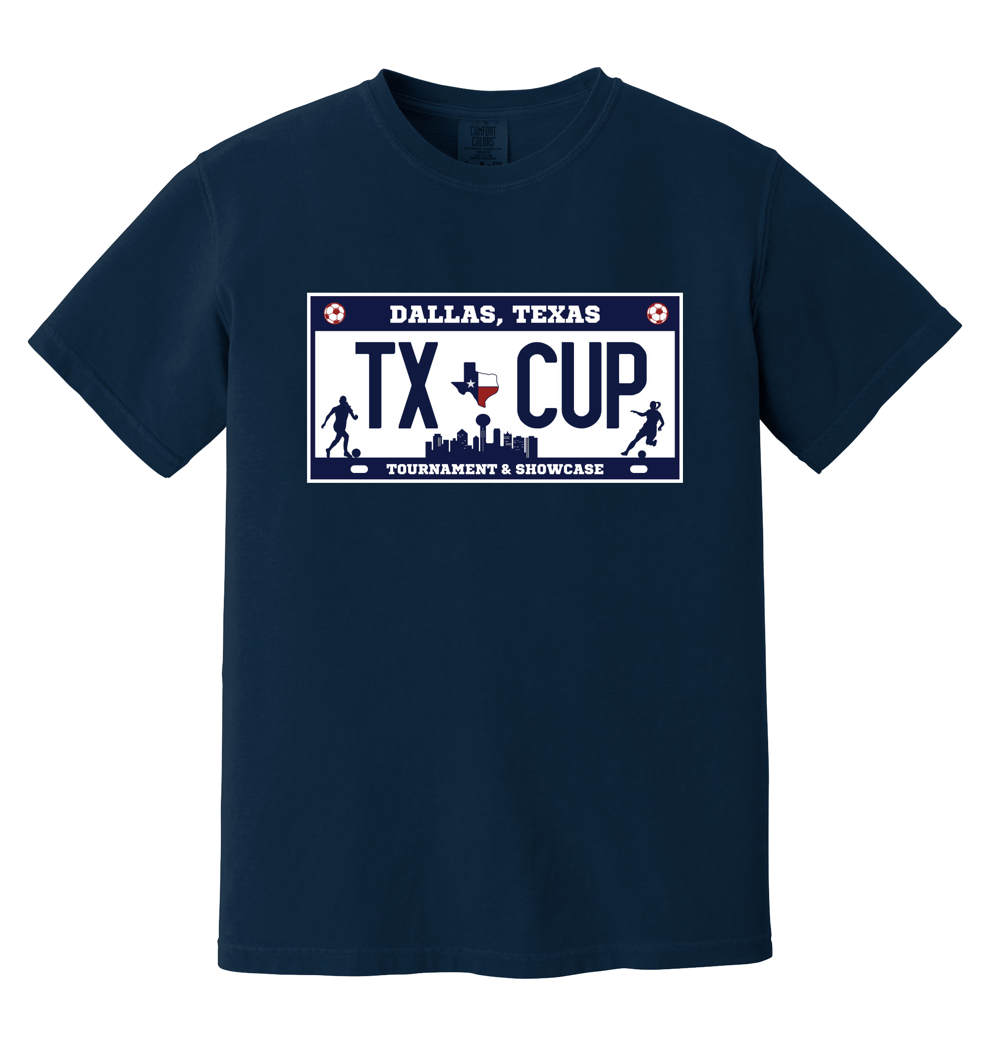 TX Cup License Plate S/S Tee - Navy