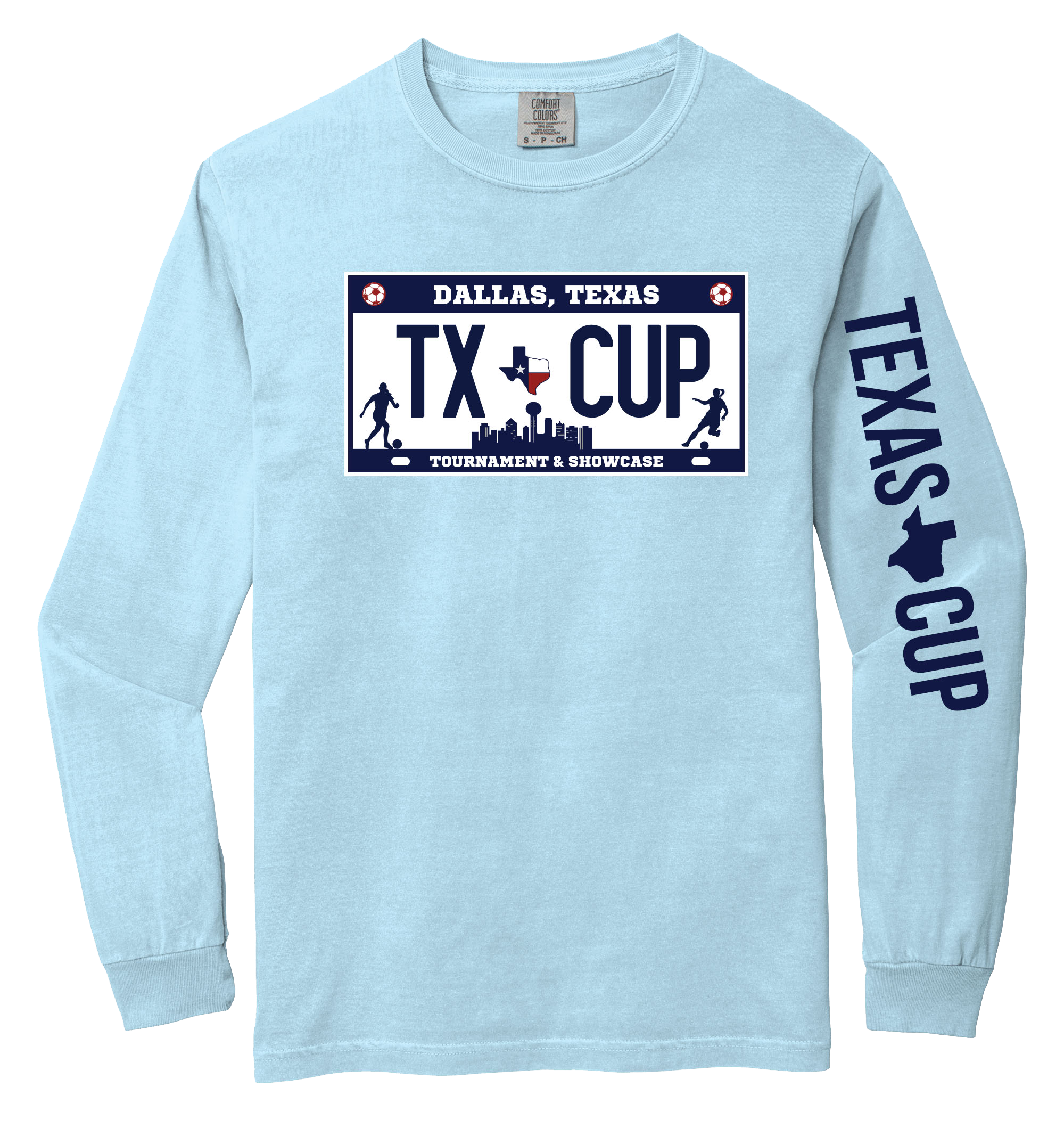 TX Cup License Plate L/S Tee - Chambray