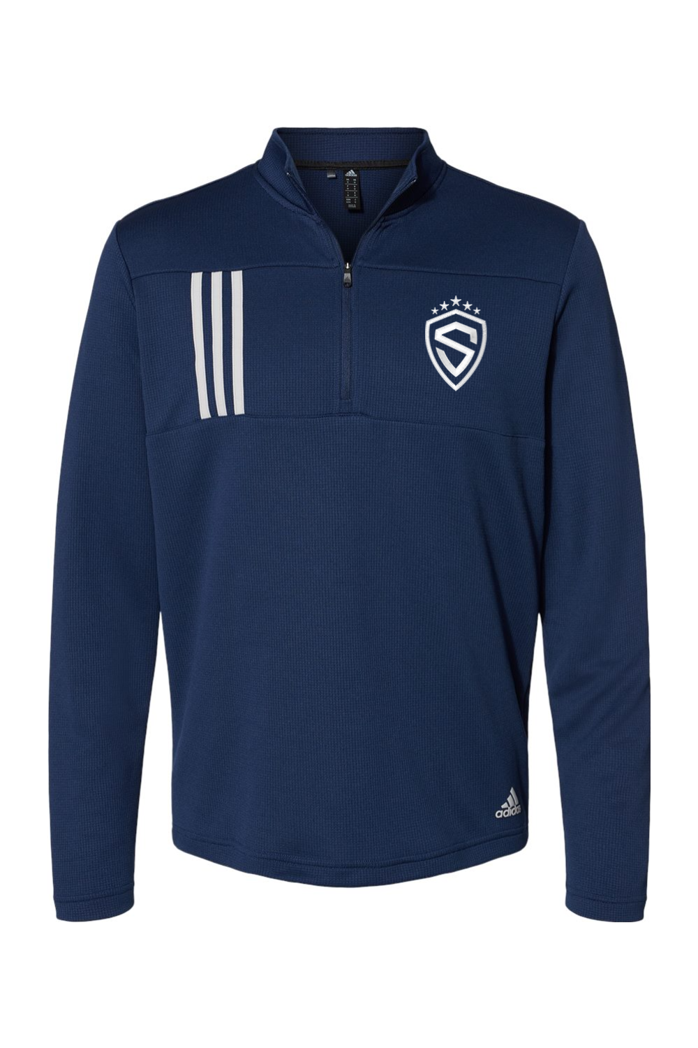 Sting Soccer Sideline | Adidas 3-Stripes Double Knit Quarter-Zip Pullover