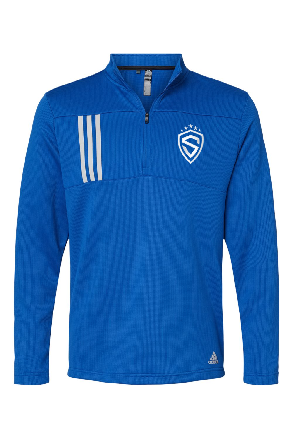 Sting Soccer Sideline | Adidas 3-Stripes Double Knit Quarter-Zip Pullover